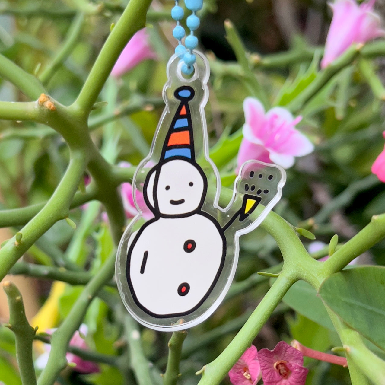 Keychain - Happy Snowman