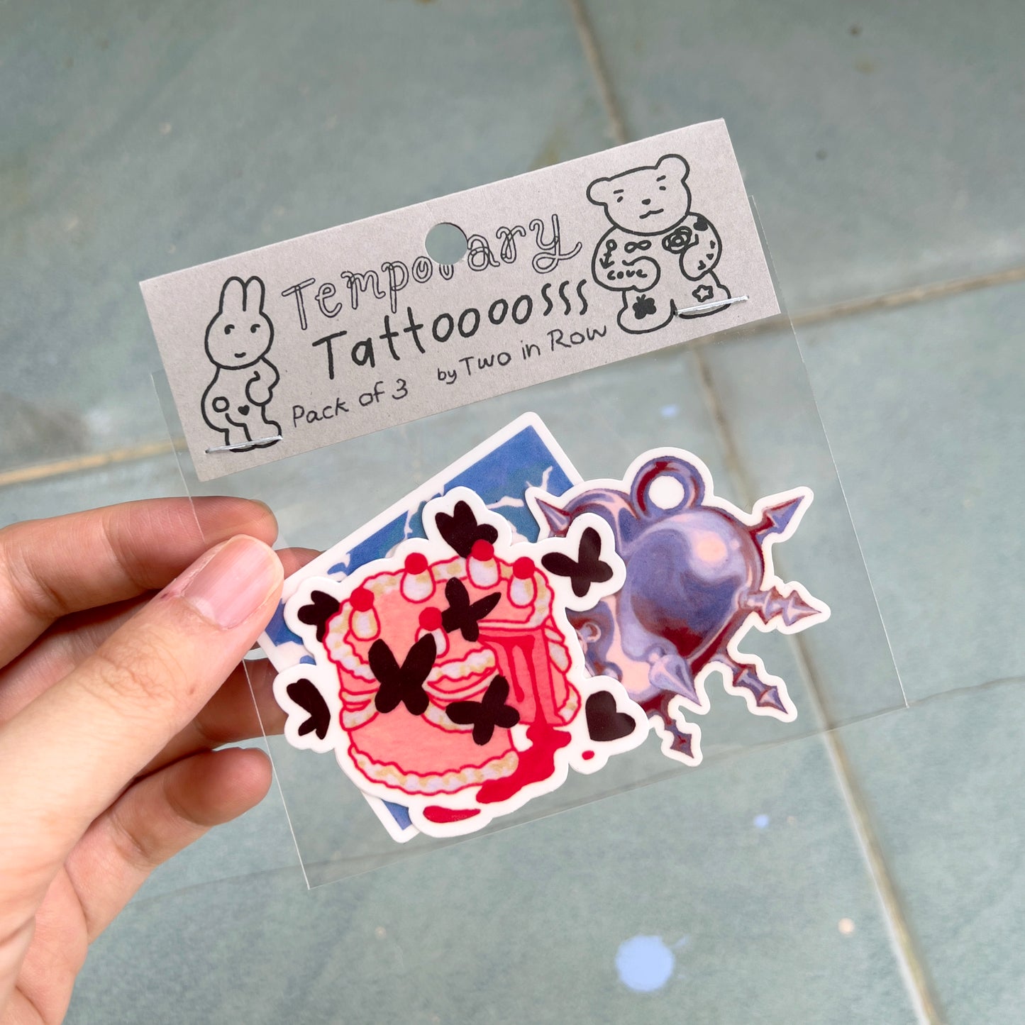 Temporary Tattoo - 3pcs Random Set