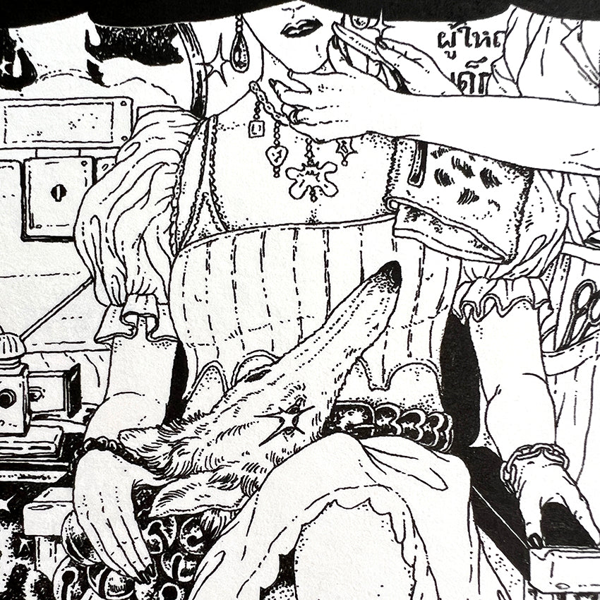 At the Barber's Shop - A5 Print by Ranuth Tong