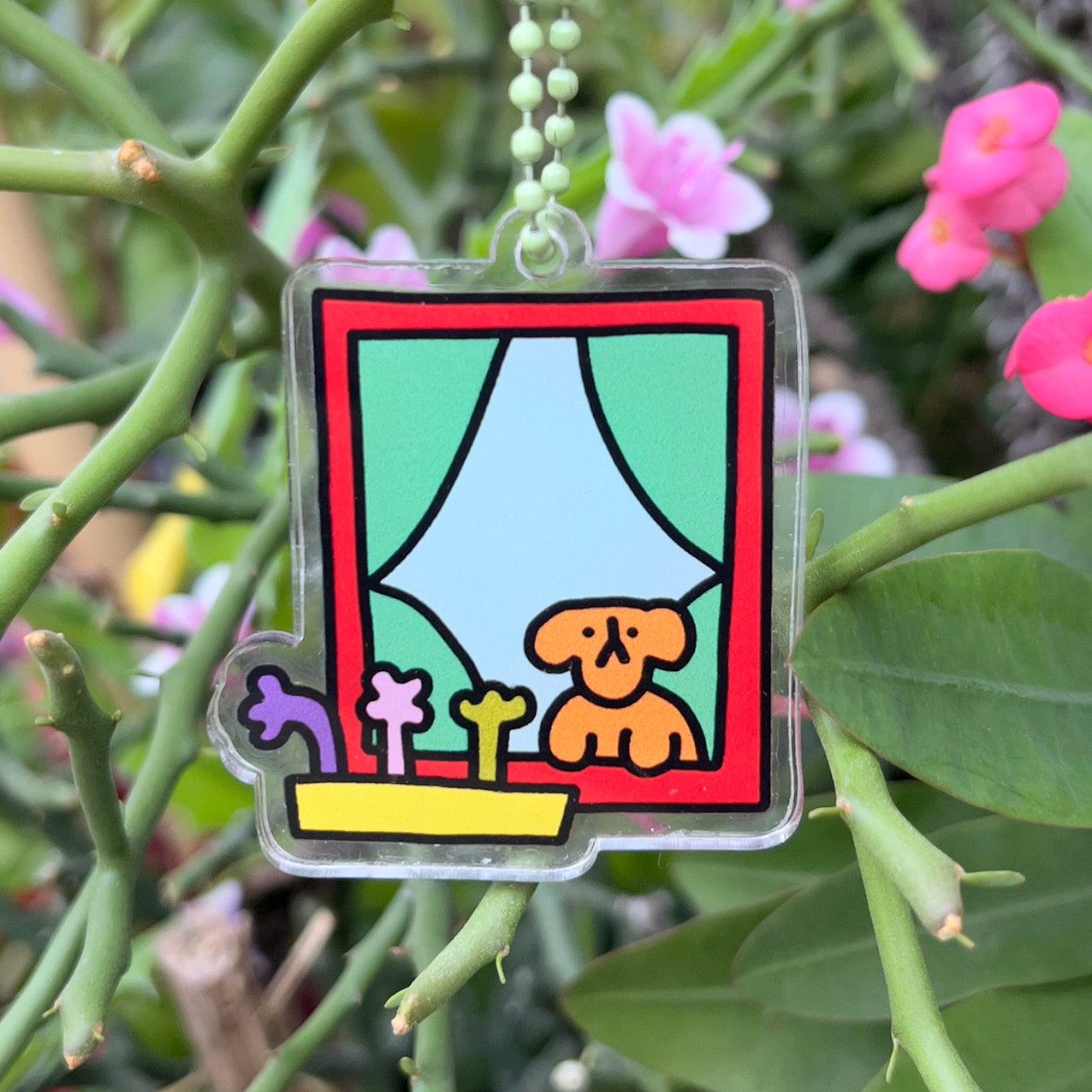 Keychain - Dog in Window