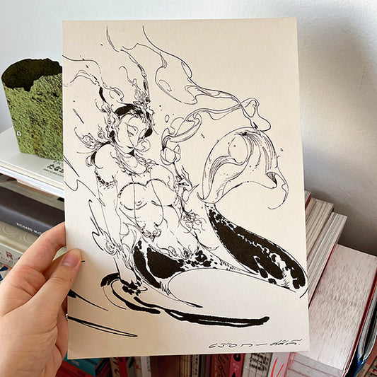 Mermaid - A4 Print by Sasi Tee.