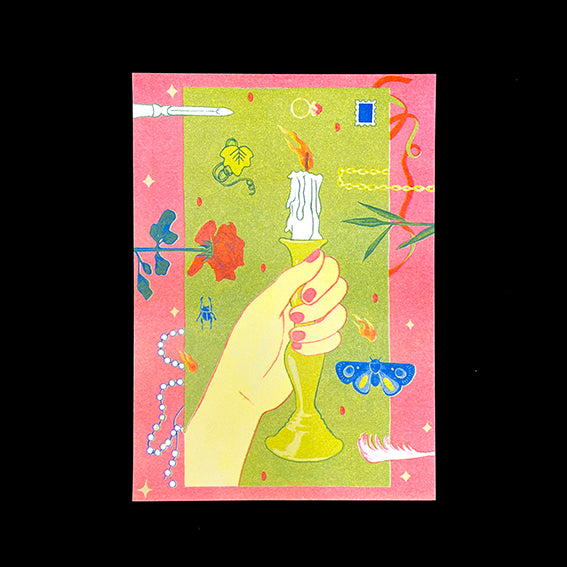 Candle - A4 Print by Wunmoon