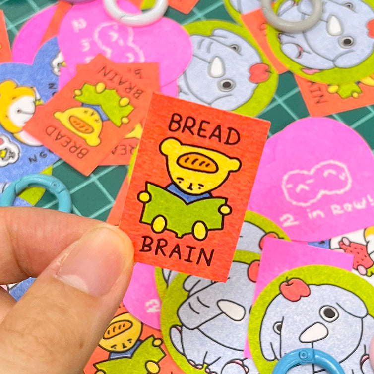Riso Keychain - Bread Brain