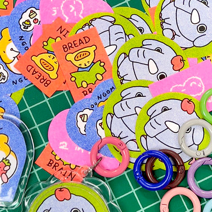Riso Keychain - Bread Brain