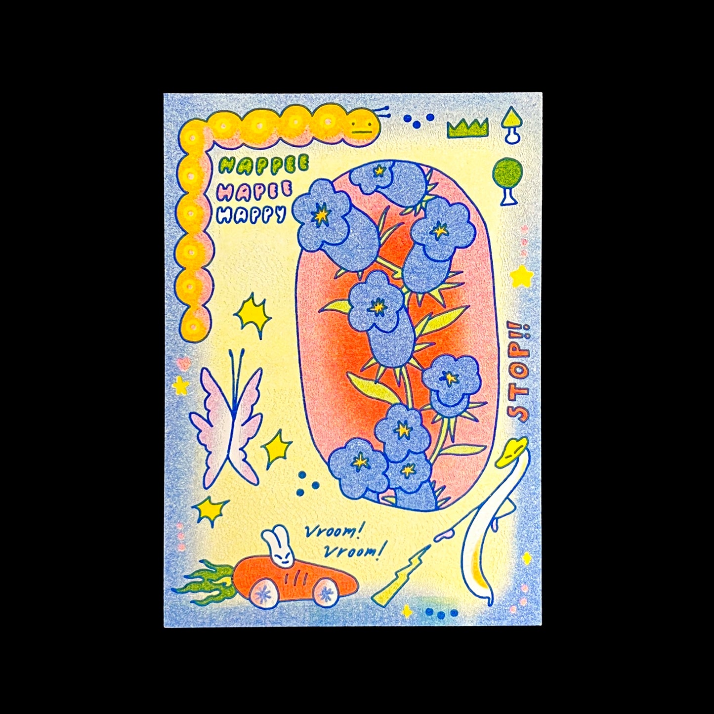 Crazy Garden - A6 Print