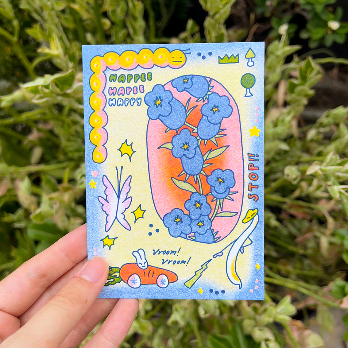 Crazy Garden - A6 Print