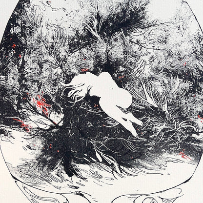 Death of the Caged Grevillea - A4 Print by Sasi Tee.