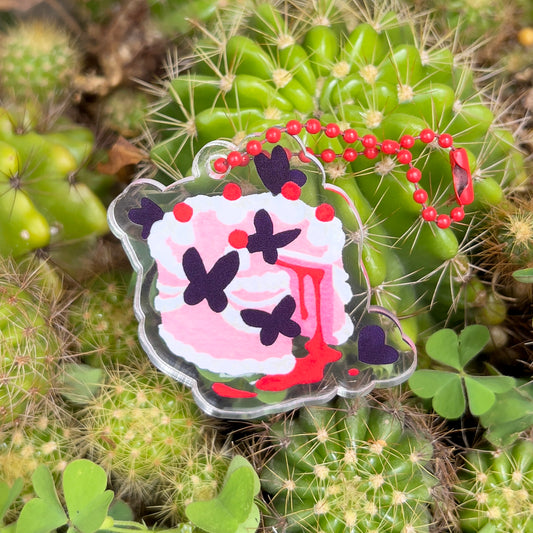 Keychain - Cake & Butterfly