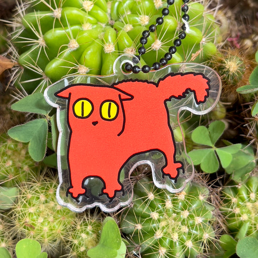 Keychain - Frightened cat