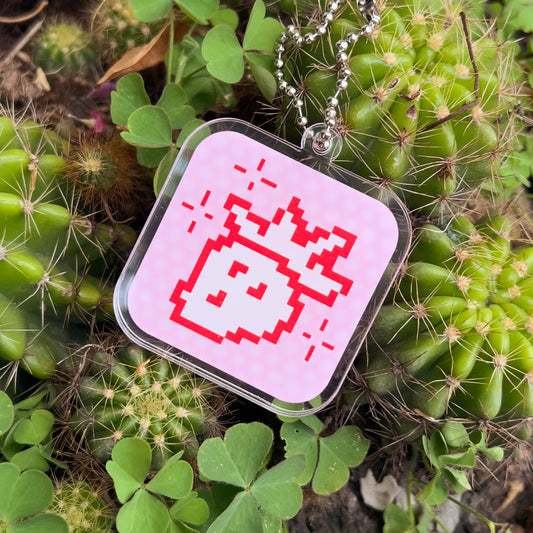Keychain - Pixel Strawberry