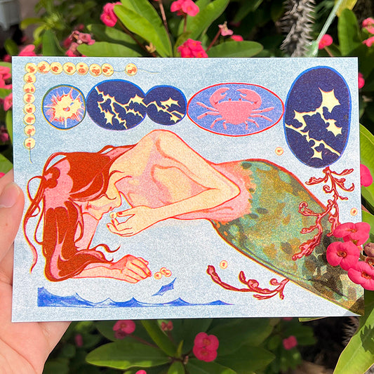 Mermaid's Pearl - A5 Print by Wunmoon