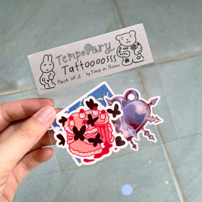 Temporary Tattoo - 3pcs Random Set