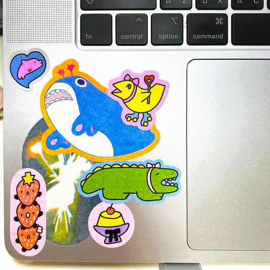 It's Snooooze Time Risograph Sticker Sheet