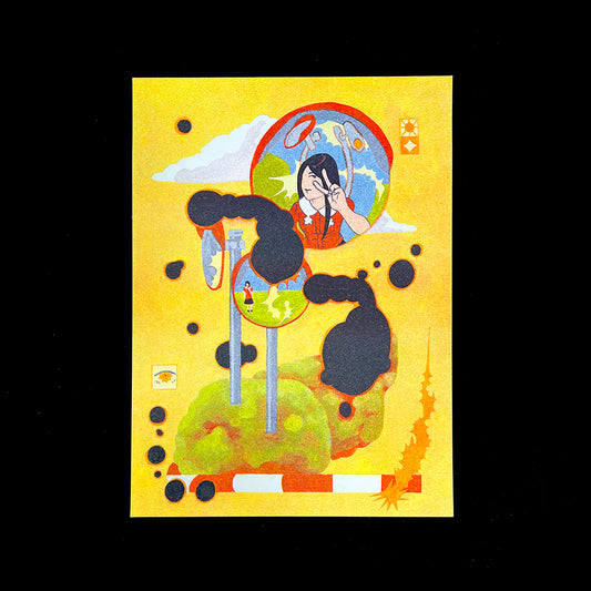 Sunny and Tired - A4 Print by Wunmoon
